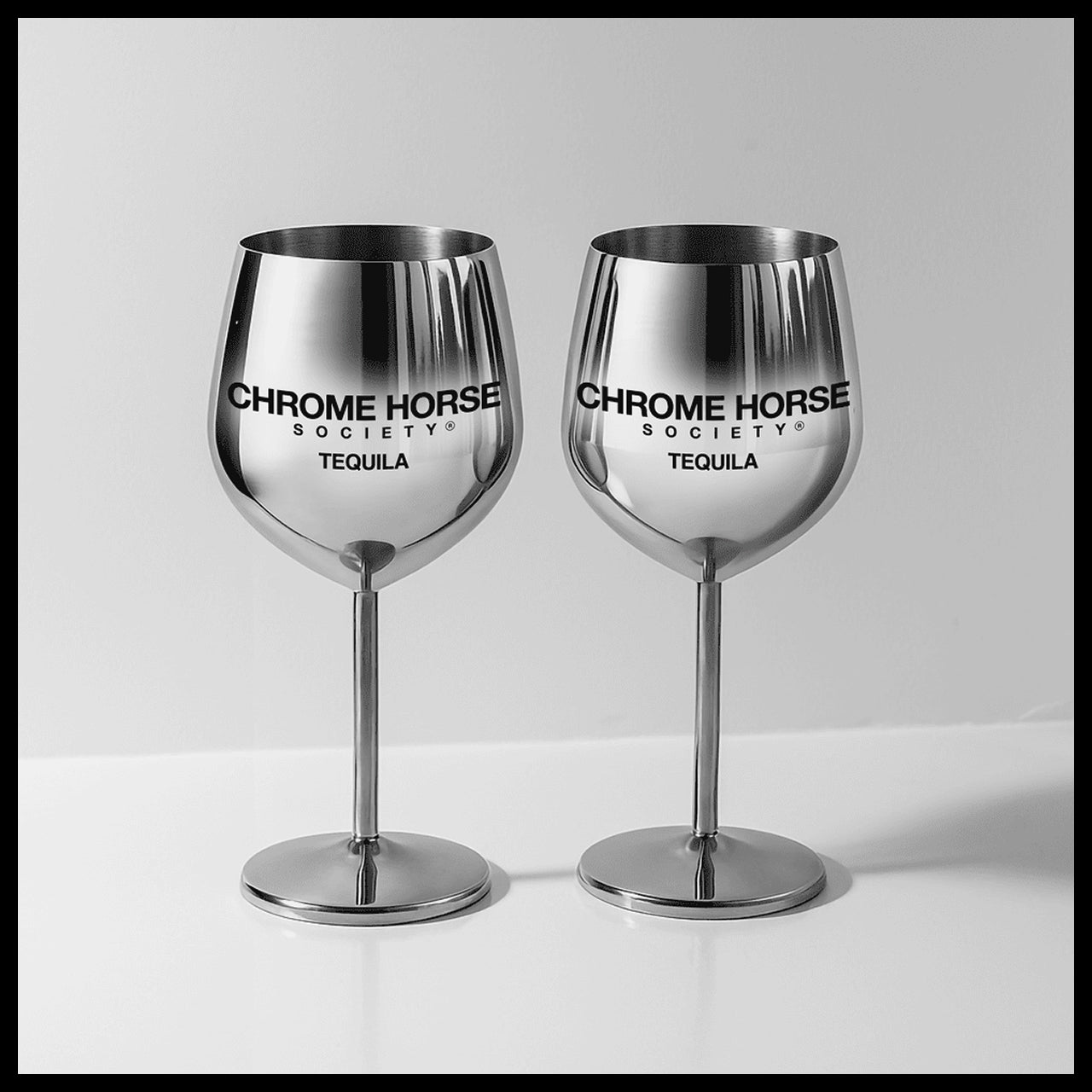 Chrome Horse Society Goblet Set
