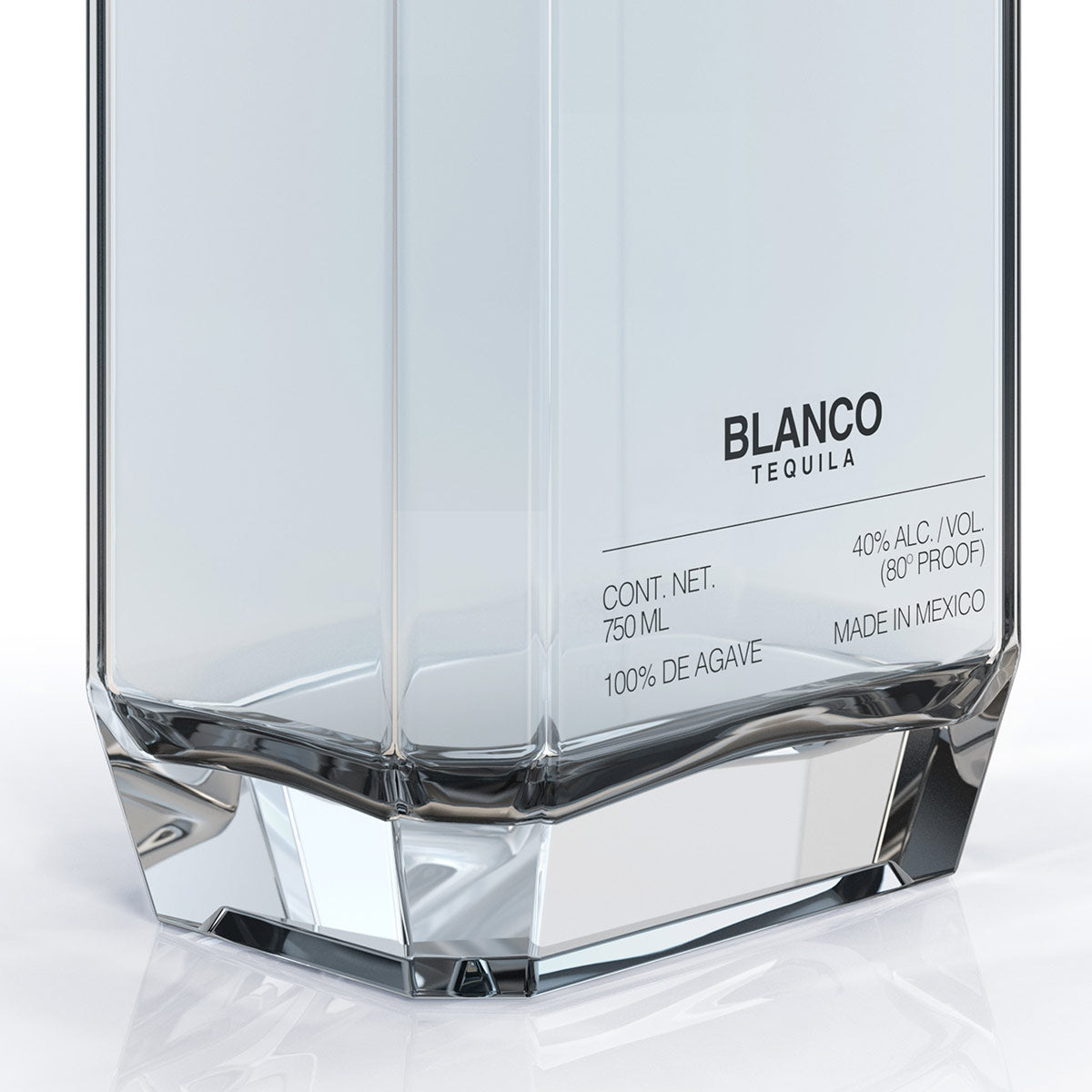 Luxury Blanco Tequila Bottom View - Chrome Horse Society